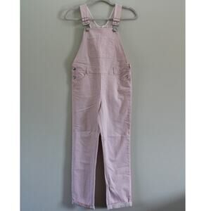 NWT Bonpoint Country‎ Overalls Stretch Cotton Pink White Stripe 12